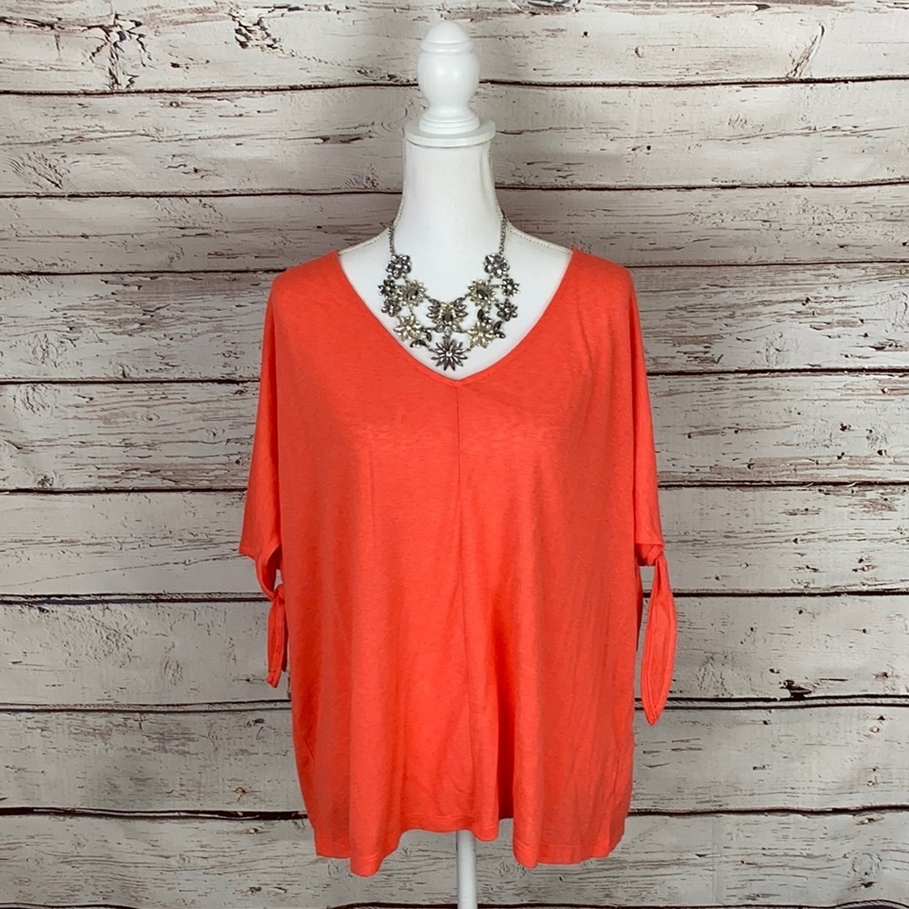 Time & Tru Coral XL top
